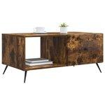 vidaXL Table basse Chêne fumé 90 x 50 x 40 cm Bois d'ingénierie