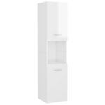 vidaXL Ensemble de meubles de salle de bain Blanc brillant