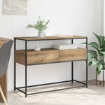 vidaXL Table console avec tiroir Chêne artisanal 100 x 40 x 75 cm