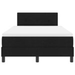 vidaXL Lit à ressorts avec matelas Noir 120 x 200 cm tissu