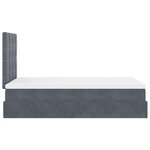vidaXL Cadre de lit ottoman avec matelas gris foncé 120x190 cm velours