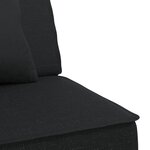 vidaXL Canapé-lit en forme de L noir 255x140x70 cm tissu