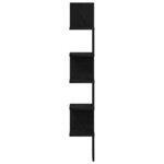 vidaXL Étagère d'angle Chêne noir 20 x 20 x 127.5 cm Bois d'ingénierie