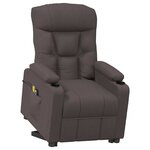 vidaXL Fauteuil de massage Marron foncé Tissu