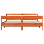 vidaXL Cadre de lit sans matelas cire marron 200x200cm bois pin massif
