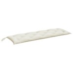 vidaXL Coussins de banc de jardin lot de 2 crème mélangé tissu