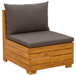 vidaXL Ensemble de canapés d'extérieur avec coussin 9 Pièce Marron