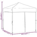 vidaXL Tente de réception pliable avec parois Blanc 2x2 m