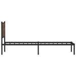 vidaXL Cadre de lit en métal sans matelas chêne marron 100x190 cm