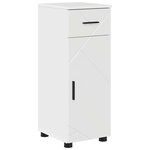 vidaXL Ensemble de mobilier de salle de bain 5 Pièces Blanc brillant