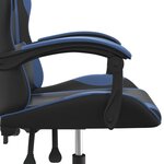 vidaXL Chaise de jeu Noir et bleu Similicuir
