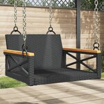 vidaXL Balancelle noir 63x62x40 cm résine tressée