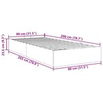 vidaXL Cadre de lit ottoman sans matelas noir 80x200 cm tissu