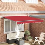vidaXL Auvent rouge Rouge 350 x 250 cm tissu