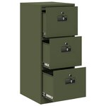 vidaXL Cabinet de Dossier avec tiroir Vert olive 44 x 50 x 106.5 cm