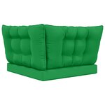 vidaXL Coussin de canapé d'extérieur 3 Pièces Vert Polyester