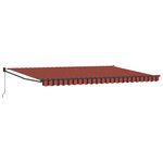 vidaXL Store rétractable Manuel Orange et Marron 500x300 cm
