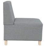 vidaXL Canapé modulaire sans accoudoirs Gris clair 55 cm Tissu