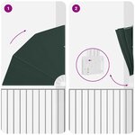 vidaXL Écran de confidentialité pour balcon Vert foncé 160 x 160 cm