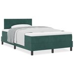 Lit box spring vidaXL avec matelas Vert foncé 120x200 cm Velours