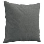 vidaXL Canapé 2 places avec oreillers gris foncé 140 cm tissu