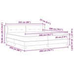 vidaXL Lit à ressorts avec matelas Taupe 200 x 200 cm tissu