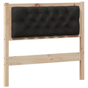 vidaXL Tête de lit Autre Marron et noir 90 cm Bois massif en pin