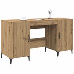 vidaXL Bureau Chêne artisan 140 x 50 x 75 cm Bois d'ingénierie
