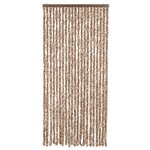 vidaXL Rideau anti-mouches beige et marron foncé 90x220 cm chenille
