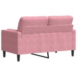 vidaXL Canapé 2 places avec oreillers décoratifs rose 120 cm velours
