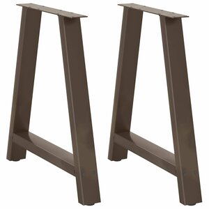 vidaXL Pieds de table à manger en forme de A 2 pièces 70 x (72-73) cm acier