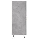 vidaXL Buffet Gris béton 34 5x34x90 cm Bois d'ingénierie