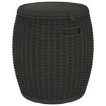 vidaXL Boîte de rangement de jardin 4 en 1 noir polypropylène