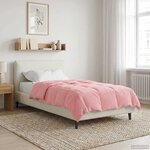 vidaXL Duvet d'hiver Matelassé Rose 155 x 200 cm Microfibre