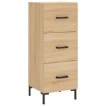 vidaXL Buffet haut Chêne sonoma 34 5x34x180 cm Bois d'ingénierie