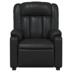 vidaXL Fauteuil de massage inclinable Noir Similicuir
