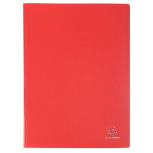Protège-documents En Polypropylène 5/10e Opak Pochettes Cristal 160 Vues - A4 - Rouge - X 8 - Exacompta