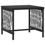 vidaXL Set de chaises longues 3 pièces Noir et crème Ratan PE  métal