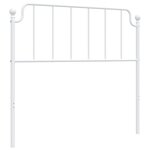 vidaXL Tête de lit métal blanc 100 cm