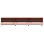 vidaXL Meuble TV rose 202x39x43 5 cm acier laminé à froid