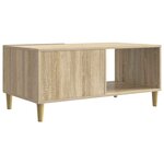 vidaXL Table basse Chêne Sonoma 90 x 50 x 40 cm Bois d'ingénierie