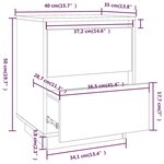 vidaXL Tables de chevet 2 Pièces Blanc 40x35x50 cm Bois de pin solide