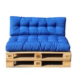 Set 2 coussins palette d'extérieur riou bleu polyester 120 x 80 x 15 cm