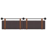vidaXL Tête de lit suspendue Marron foncé PU antique