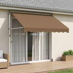 vidaXL Auvent rétractable manuel Beige 100 cm