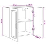 vidaXL Armoire Murale 59 x 31 x 60 cm Bois d'ingénierie Bois ancien