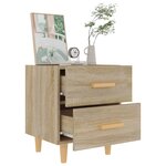 vidaXL Tables de chevet 2 Pièces Chêne sonoma 40x35x47 5 cm