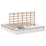 vidaXL Cadre de lit Blanc 200 x 200 cm Bois de pin massif