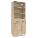 vidaXL Buffet haut Chêne sonoma Bois d'ingénierie