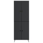 vidaXL Ensemble de Meubles 2 Pièces Noir Bois d'ingénierie